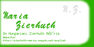 maria zierhuth business card